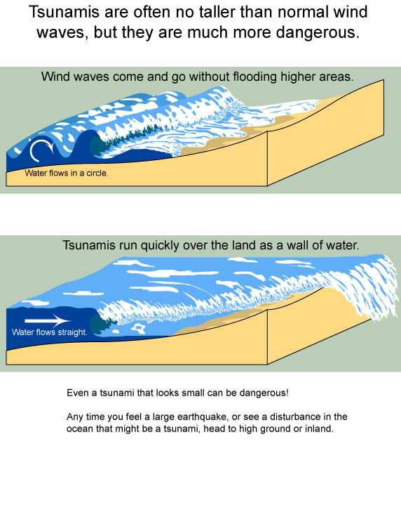 how tsunamis form animation